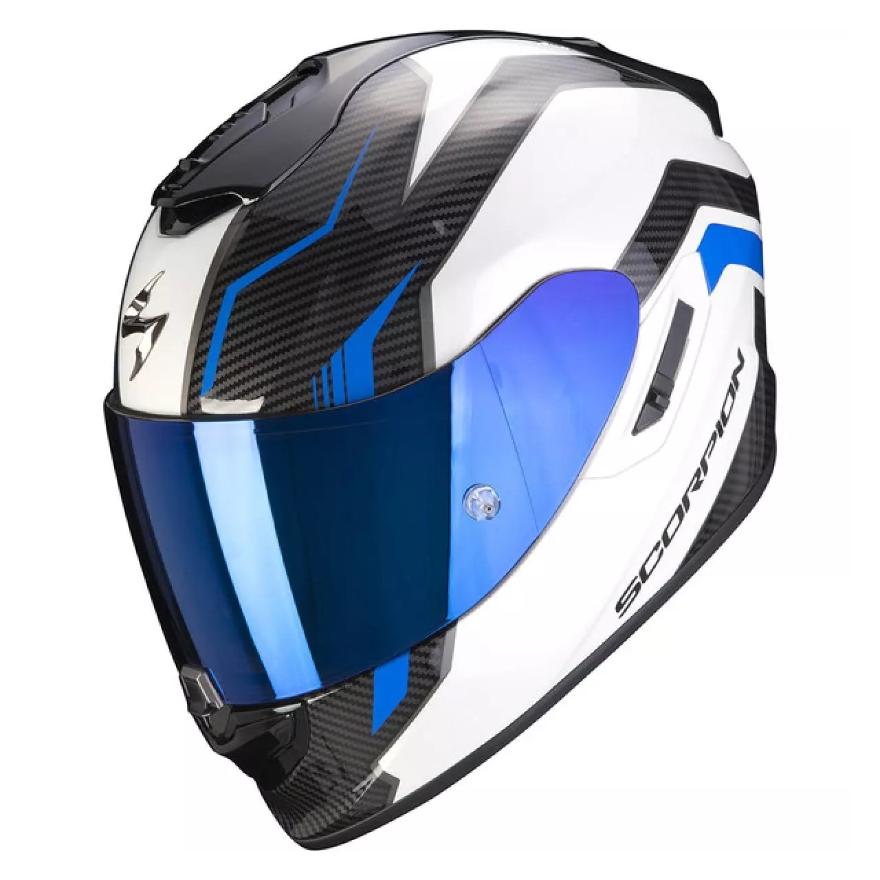 SCORPION CASQUE EXO-1400 AIR FORTUNA BLANC ET BLEU