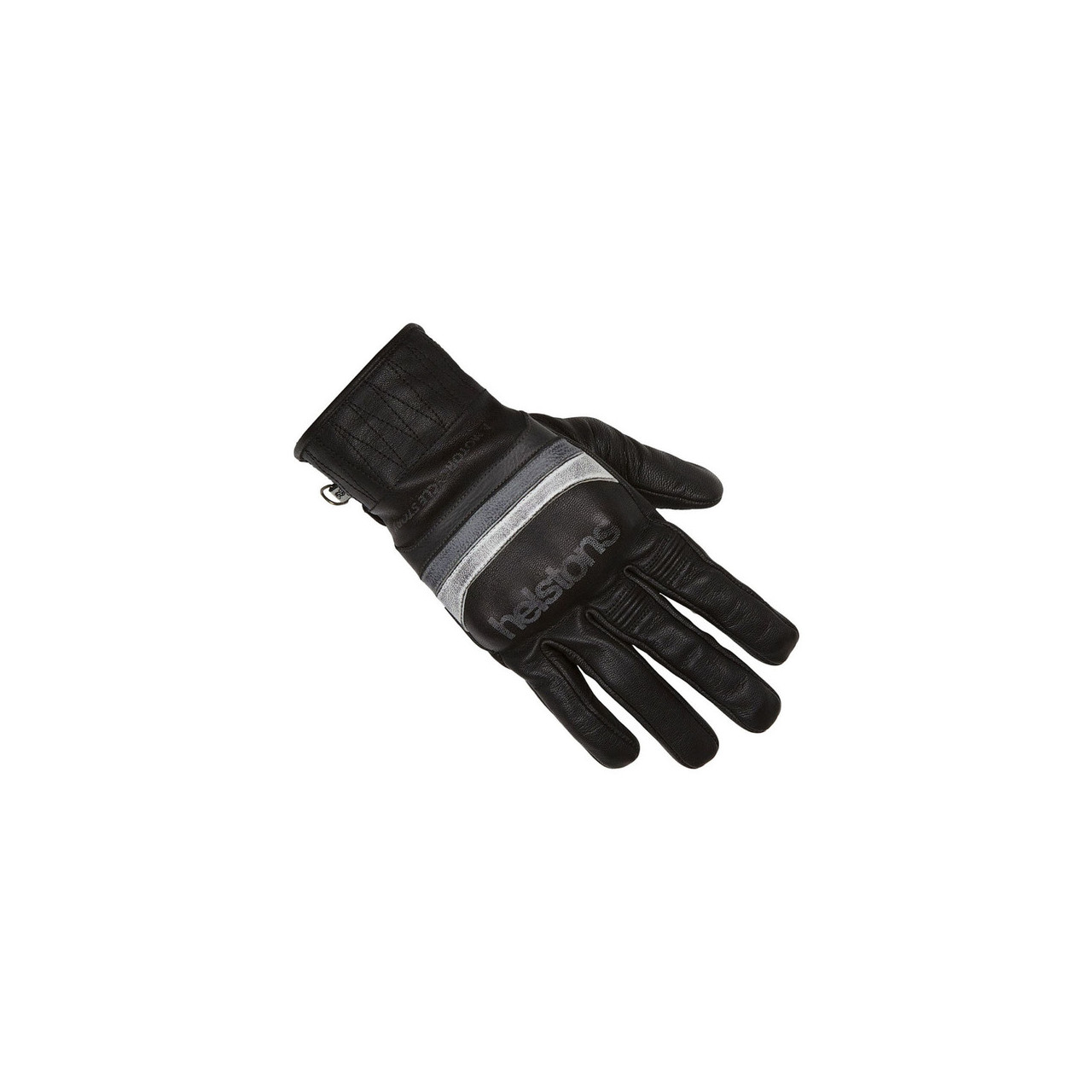 HELSTONS gants cuir été mora noir blanc gris