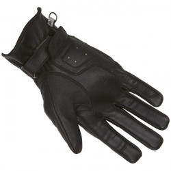 HELSTONS gants cuir été mora noir blanc gris