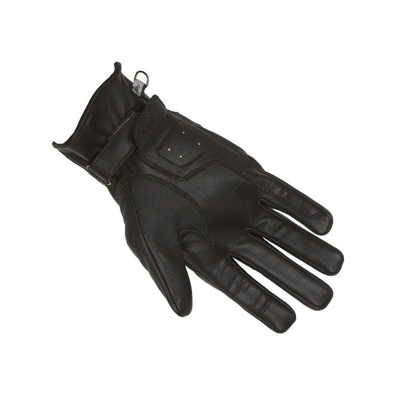 HELSTONS gants cuir été mora noir blanc gris