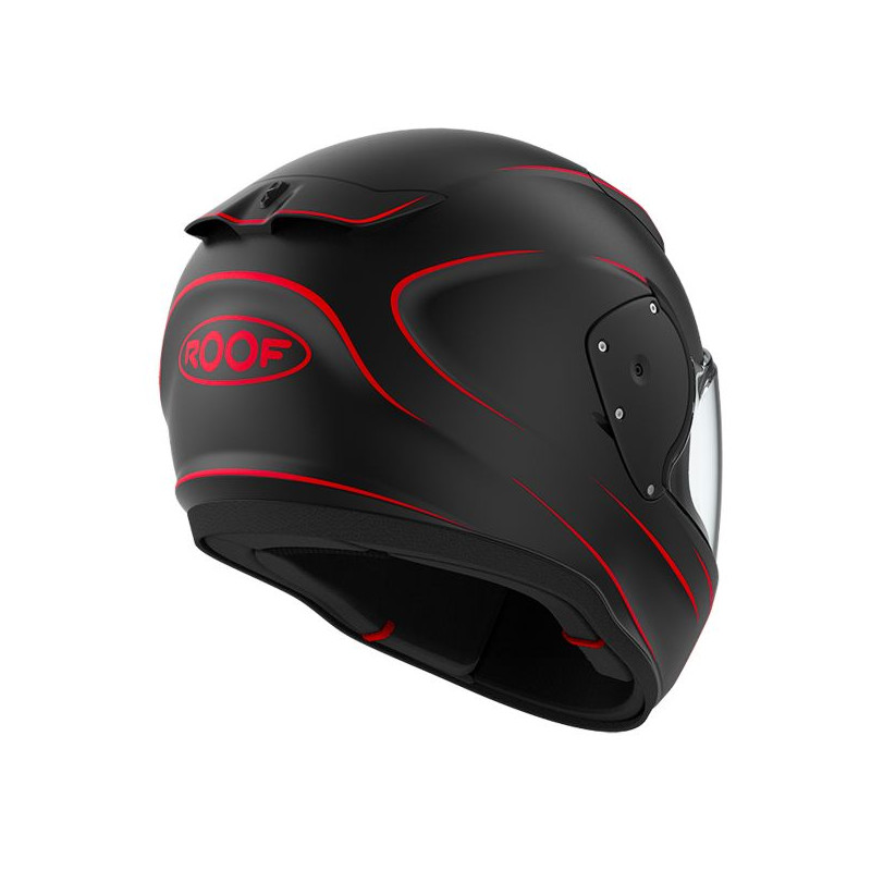 ROOF Casque RO200 NEON NOIR/ROUGE