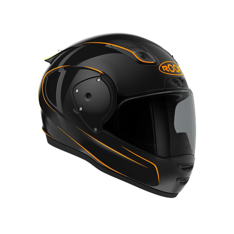 ROOF Casque RO200 NEON NOIR ORANGE