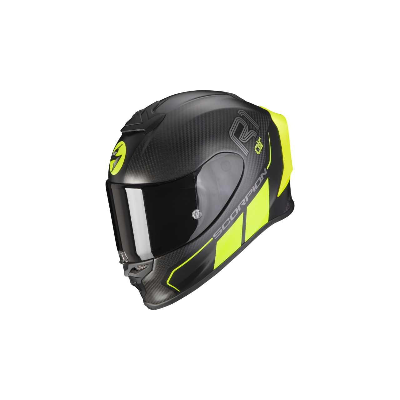 SCORPION CASQUE INTEGRAL EXO R1 AIR CARBON CORPUS JAUNE FLUO