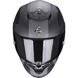 SCORPION CASQUE INTEGRAL EXO R1 AIR CARBON NOIR MAT ARGENT