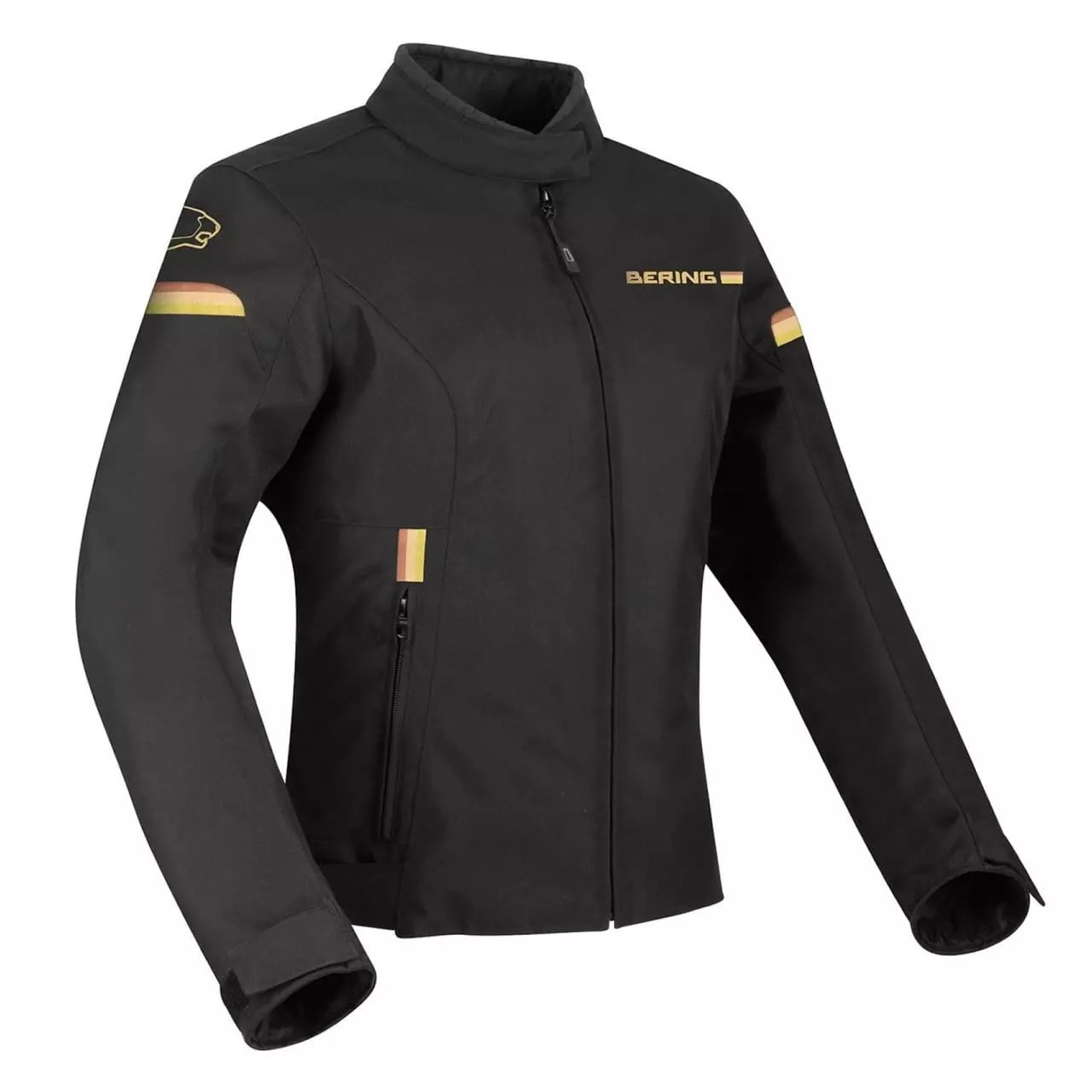 BERING Blouson moto femme mi-saison RIVA noir et or