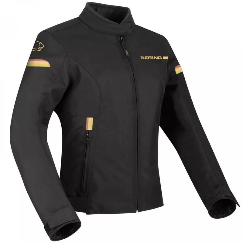 BERING Blouson moto femme mi-saison RIVA noir et or