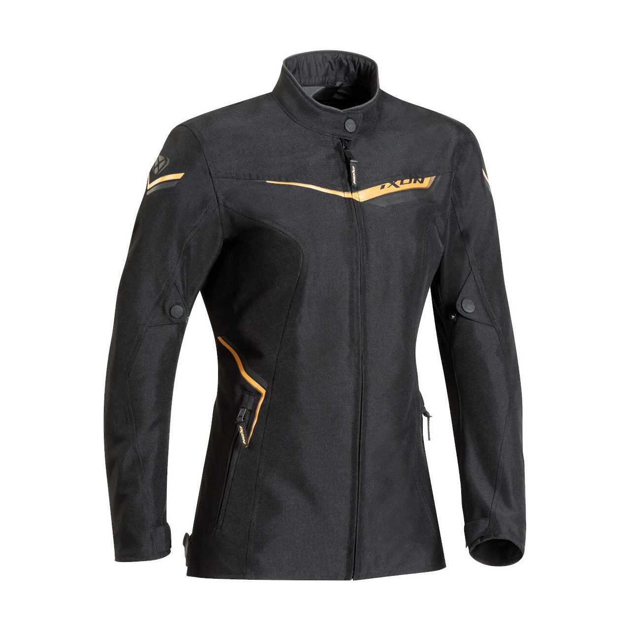 IXON Blouson moto femme slash mi-saison noir et or