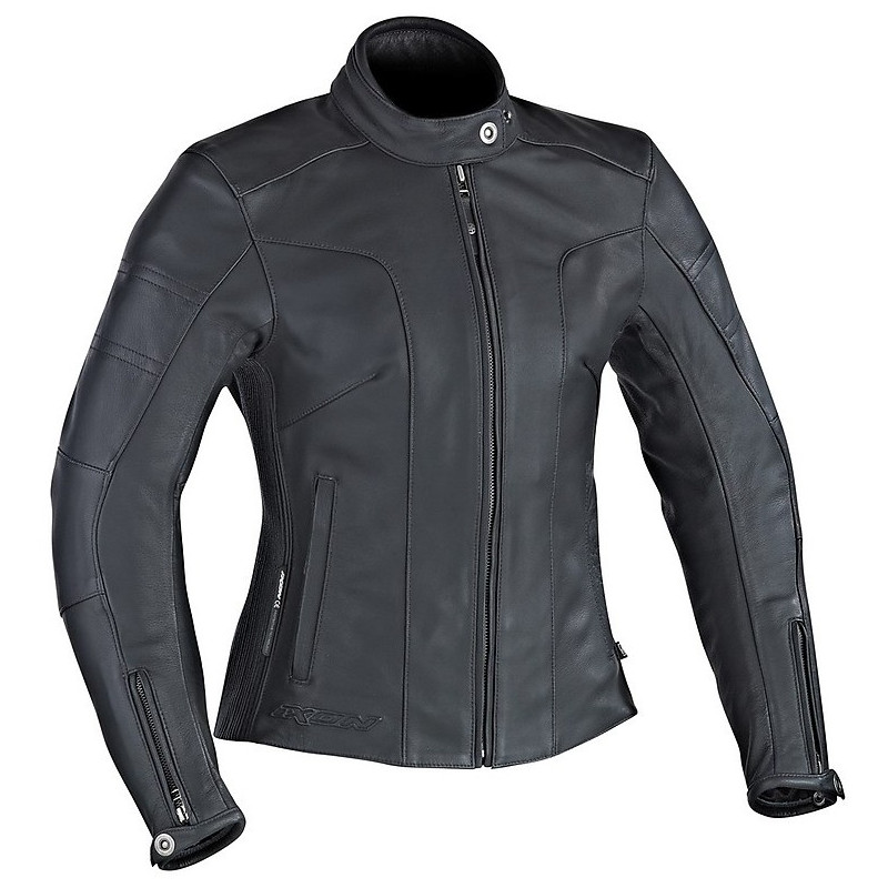 IXON Blouson moto cuir femme crystal slick noir