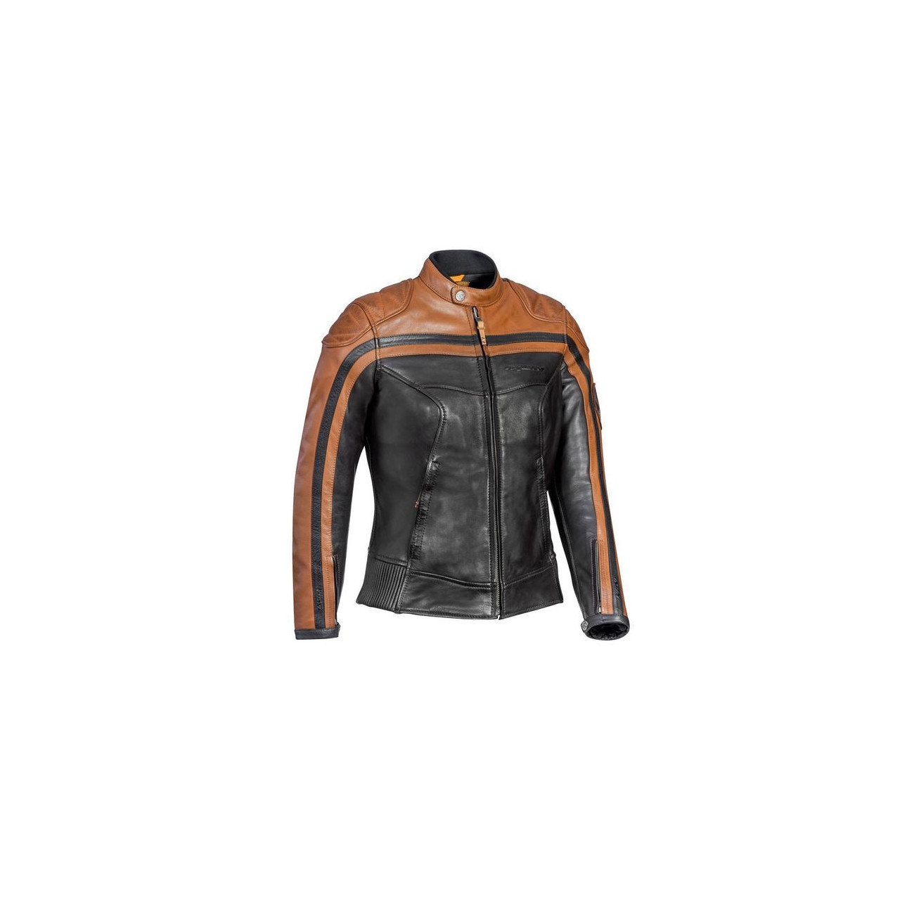 IXON Blouson cuir moto lady pioneer marron et camel