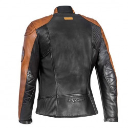 IXON Blouson cuir moto lady pioneer marron et camel