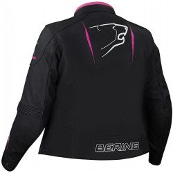 BERING Blouson moto femme brutalia queen size noir et fuschia