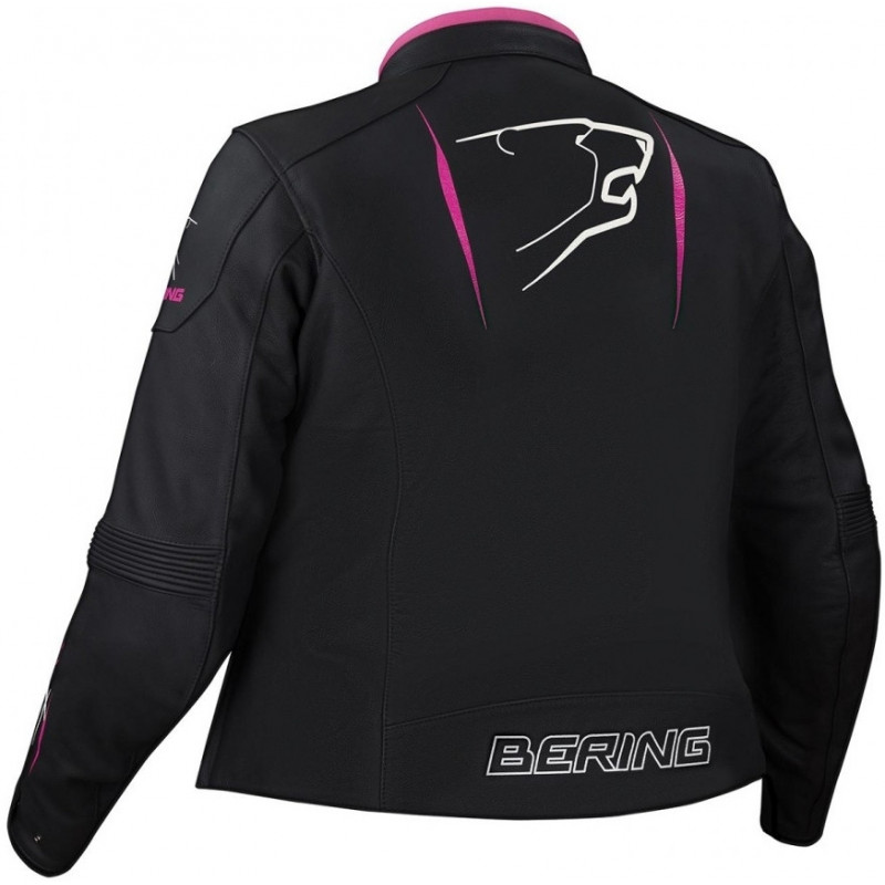 BERING Blouson moto femme brutalia queen size noir et fuschia