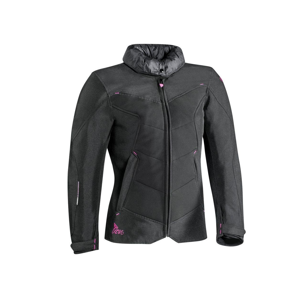 IXON VESTE MOTO FEMME TEXTILE HELKA NOIR ET FUSHIA