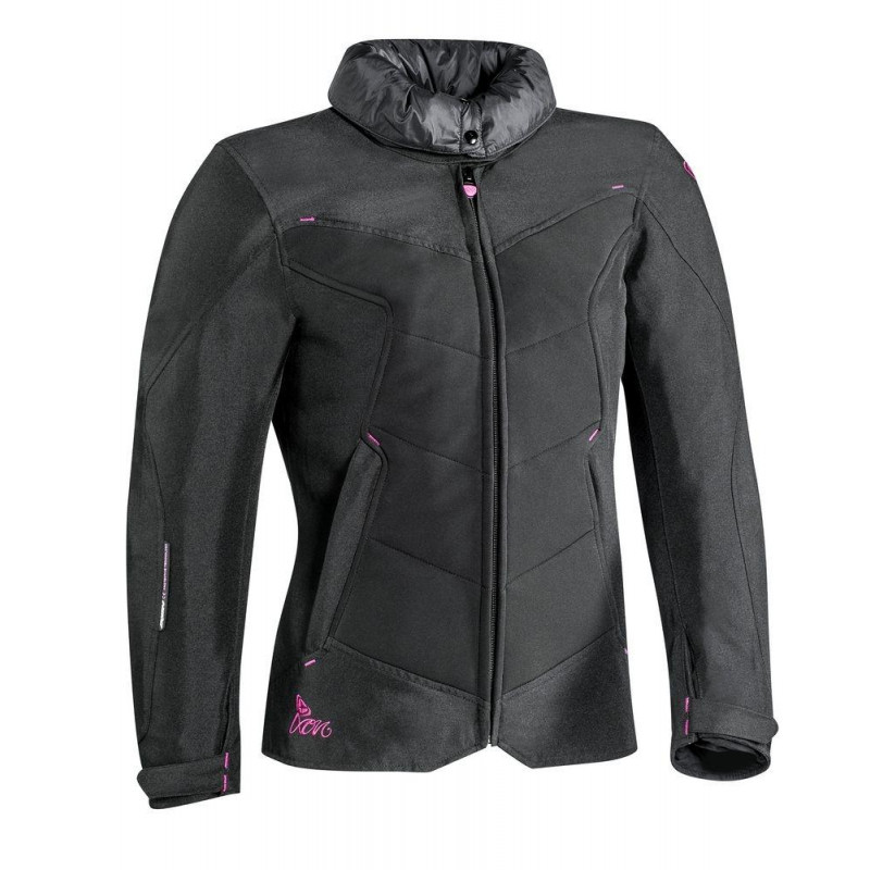 IXON VESTE MOTO FEMME TEXTILE HELKA NOIR ET FUSHIA