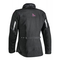 IXON VESTE MOTO FEMME TEXTILE HELKA NOIR ET FUSHIA