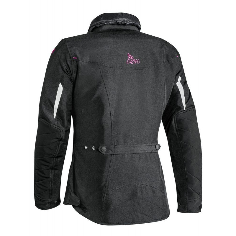 IXON VESTE MOTO FEMME TEXTILE HELKA NOIR ET FUSHIA