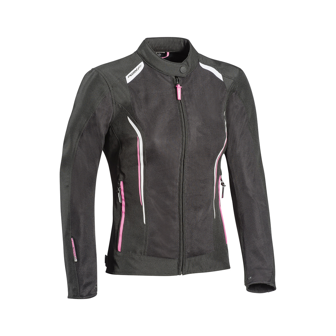 IXON BLOUSON MOTO FEMME COOL AIR NOIR/BLANC/ROSE