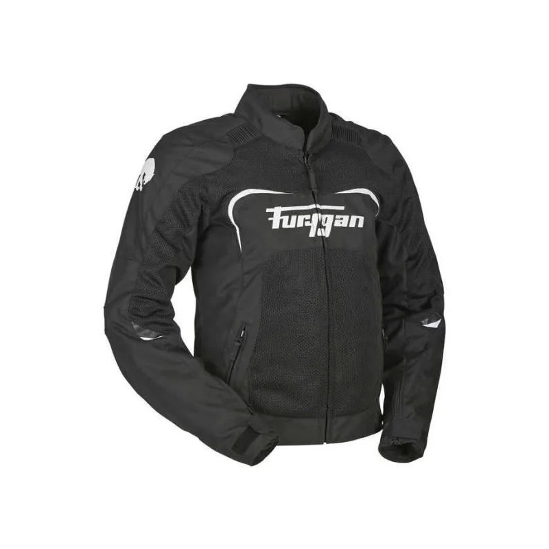 FURYGAN BLOUSON MOTO FEMME CYANE VENTED NOIR ET BLANC