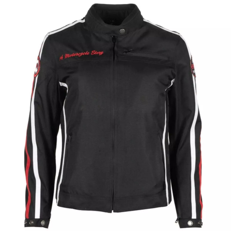 HELSTONS BLOUSON MOTO FEMME TISSU TECNIQUE QUEEN NOIR