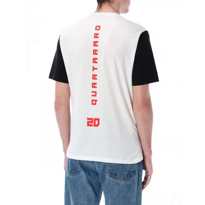 Quartararo T-SHIRT HOMME FABIO QUARTARARO CYBER 20 BLANC 2022